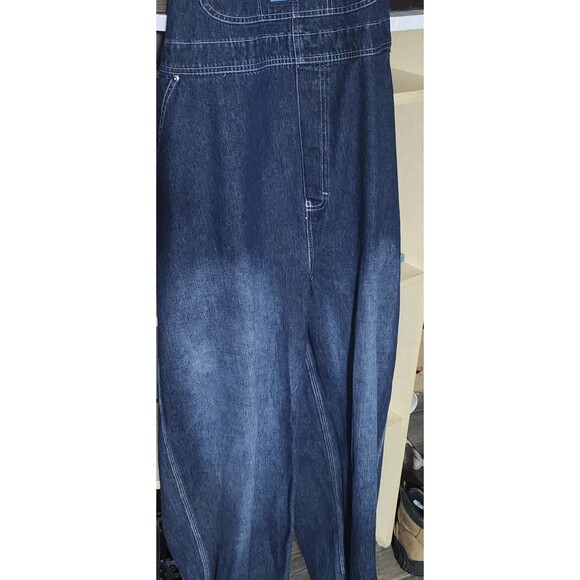 Disney Winnie the Pooh Denim Overalls 2X • Embroidered Patches • 90s - Picture 3 of 11